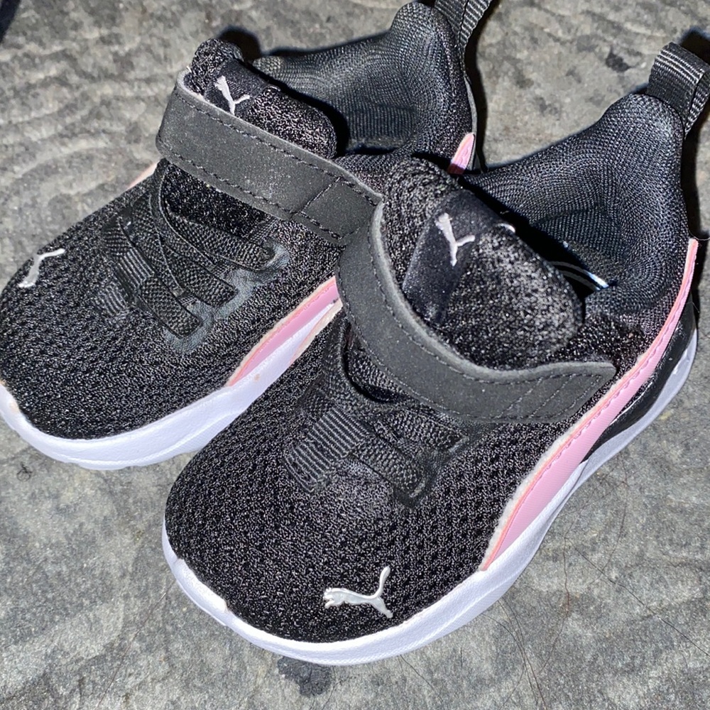 Puma Baby/Toddler Black and white sneakers